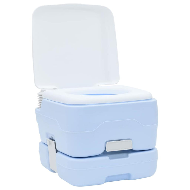 Vidaxl toilettes de camping bleu clair et blanc 41,5 x 36,5 x 30 cm polyéthylène