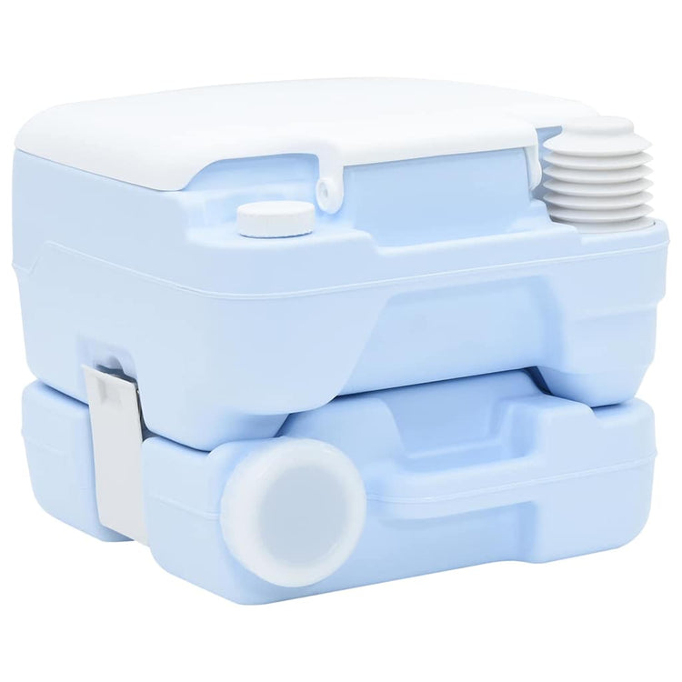 Vidaxl toilettes de camping bleu clair et blanc 41,5 x 36,5 x 30 cm polyéthylène