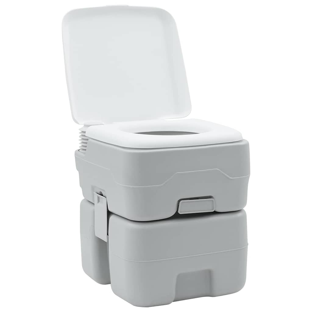 Vidaxl toilettes de camping gris et blanc 41,5 x 36,5 x 42 cm polyéthylène