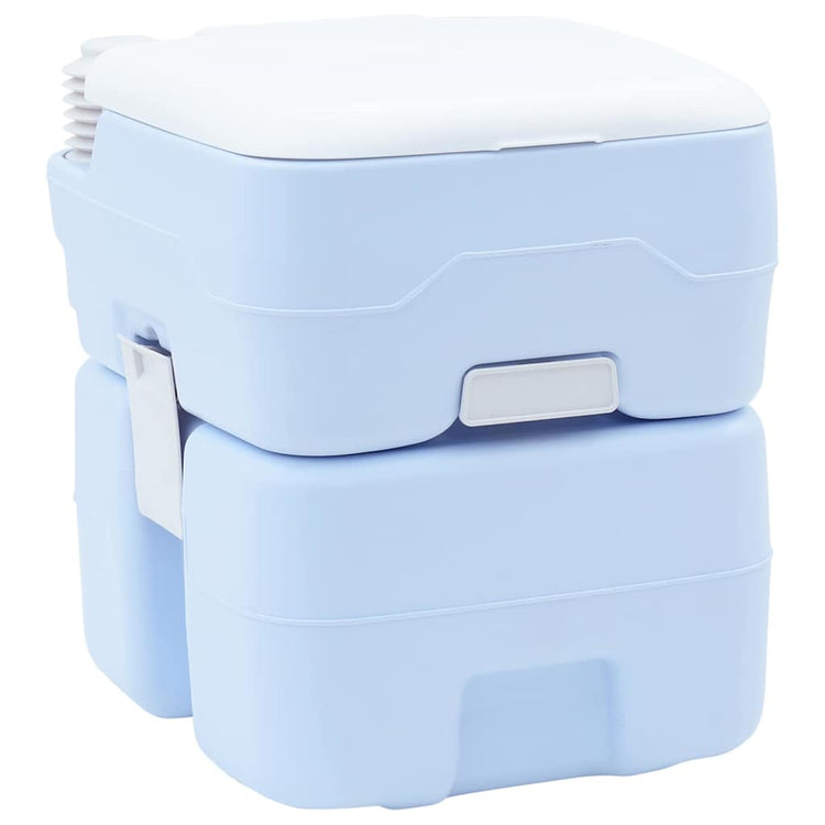 Vidaxl toilettes de camping bleu clair et blanc 41,5 x 36,5 x 42 cm polyéthylène