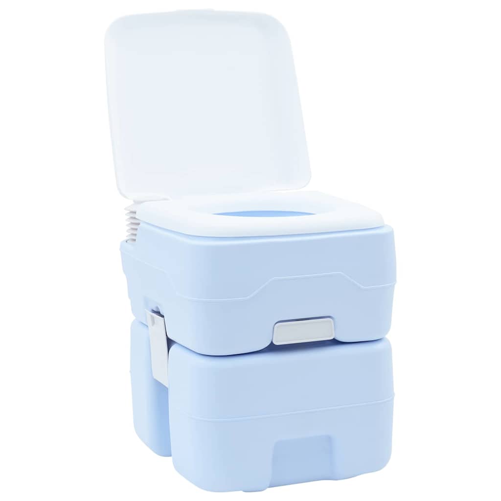 Vidaxl toilettes de camping bleu clair et blanc 41,5 x 36,5 x 42 cm polyéthylène