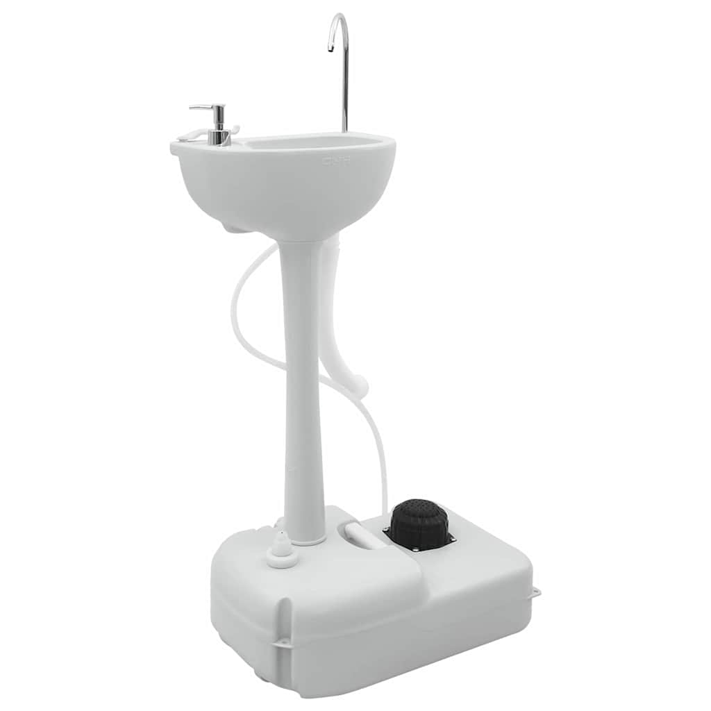 VidaXL lavabo de camping gris 50,5 x 33 x 103 cm