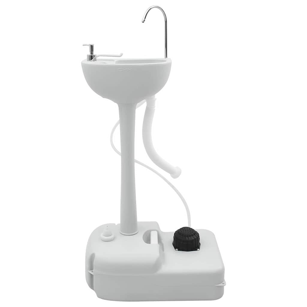 VidaXL lavabo de camping gris 50,5 x 33 x 103 cm