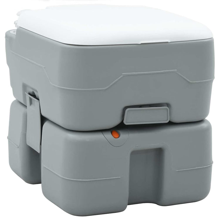 Vidaxl toilettes de camping gris et blanc 41,5 x 36,5 x 37,5 cm polyéthylène