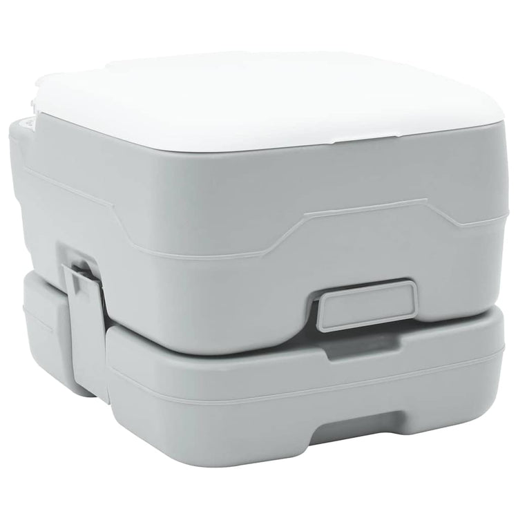 VidaXL toilettes de camping gris et blanc 41,5 x 36,5 x 30 cm polyéthylène