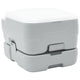 VidaXL toilettes de camping gris et blanc 41,5 x 36,5 x 30 cm polyéthylène