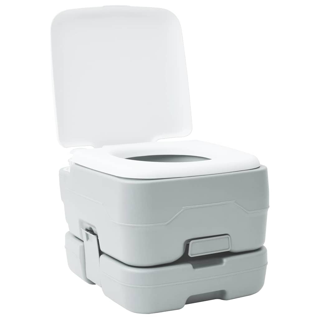 VidaXL toilettes de camping gris et blanc 41,5 x 36,5 x 30 cm polyéthylène