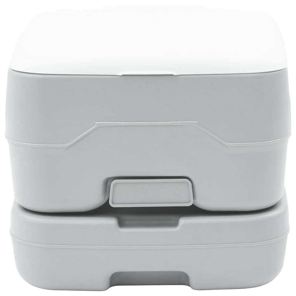 VidaXL toilettes de camping gris et blanc 41,5 x 36,5 x 30 cm polyéthylène