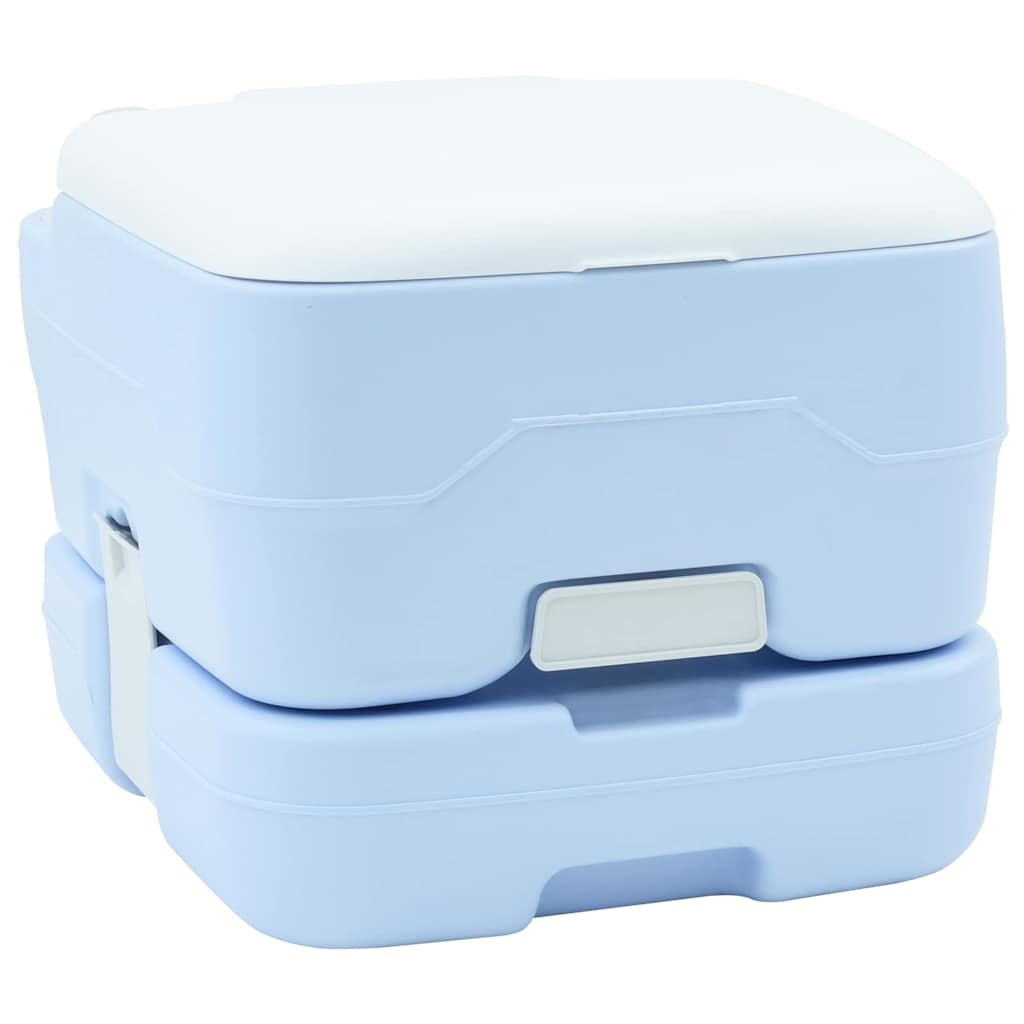 Vidaxl toilettes de camping bleu clair et blanc 41,5 x 36,5 x 30 cm polyéthylène