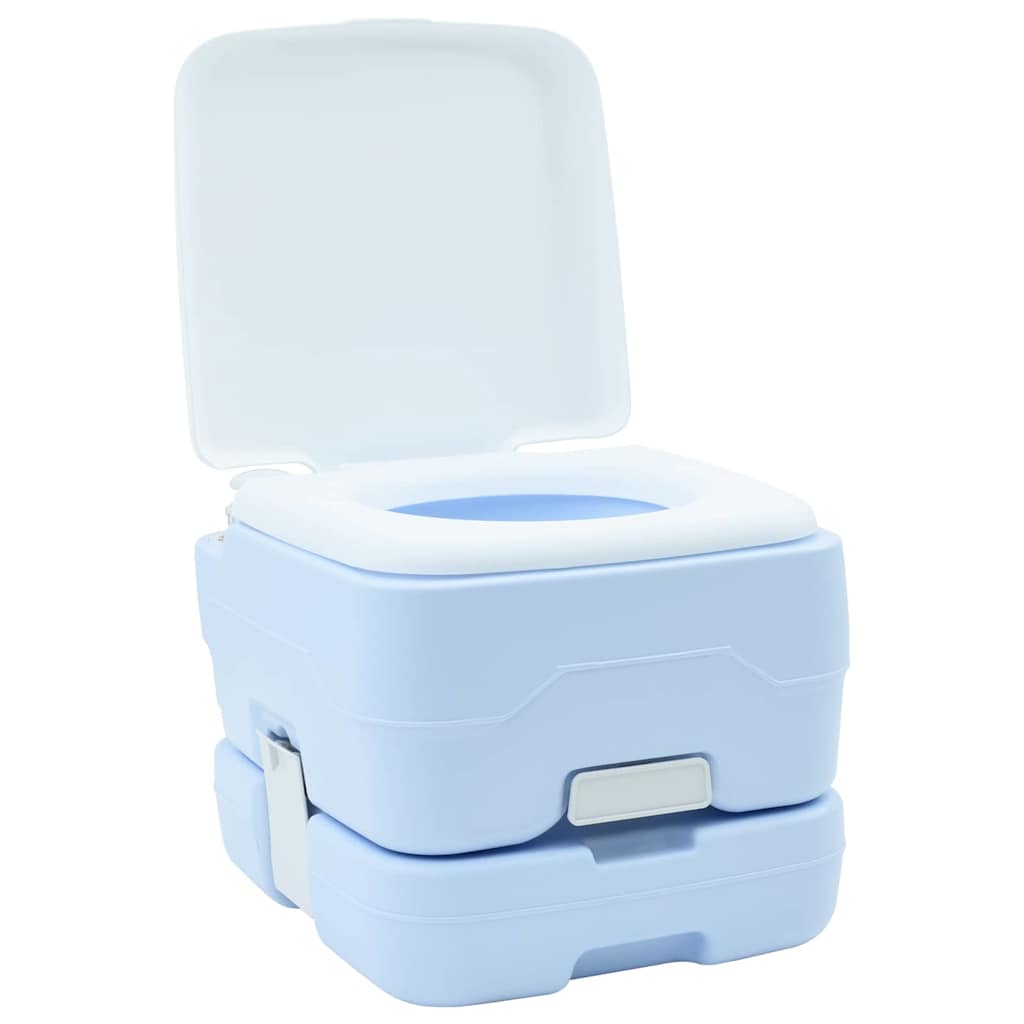 Vidaxl toilettes de camping bleu clair et blanc 41,5 x 36,5 x 30 cm polyéthylène