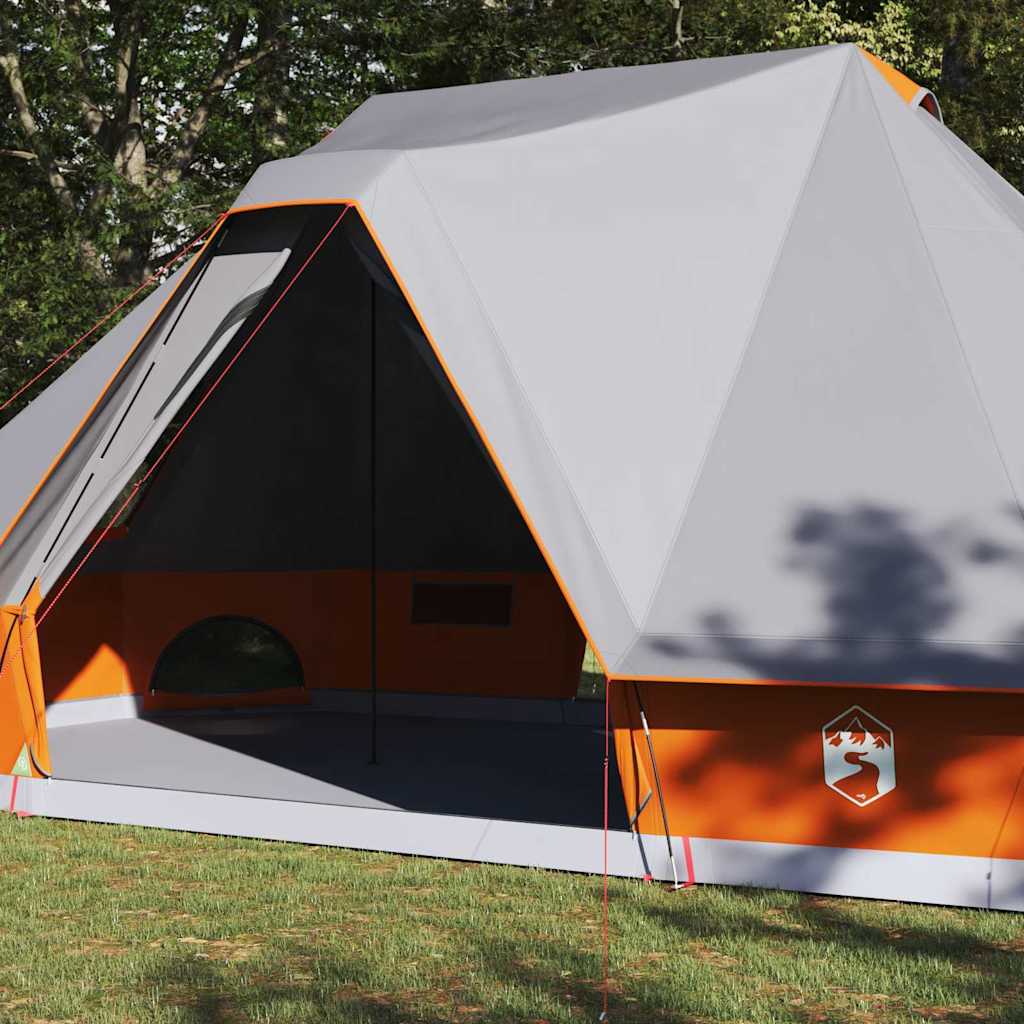 Vidaxx tente tipi familiale tipi gris et orange 680 x 430 x 270 cm