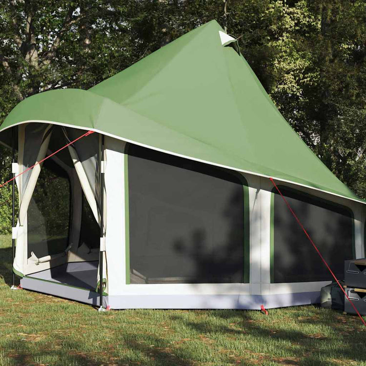 Vidaxx tipi familial tente tipi avec toit vert 404 x 370 x 270 cm