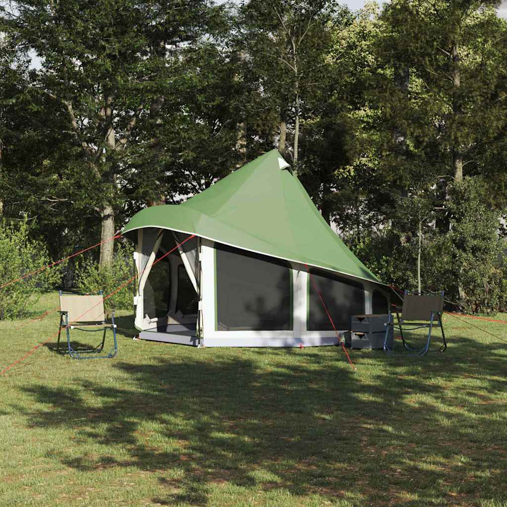 Vidaxx tipi familial tente tipi avec toit vert 404 x 370 x 270 cm