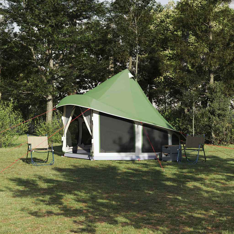 Vidaxx tipi familial tente tipi avec toit vert 404 x 370 x 270 cm