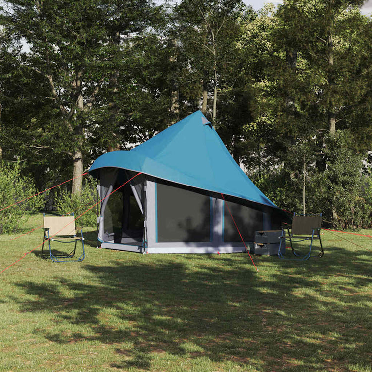 Vidaxx tipi familial tente tipi avec toit bleu 404 x 370 x 270 cm