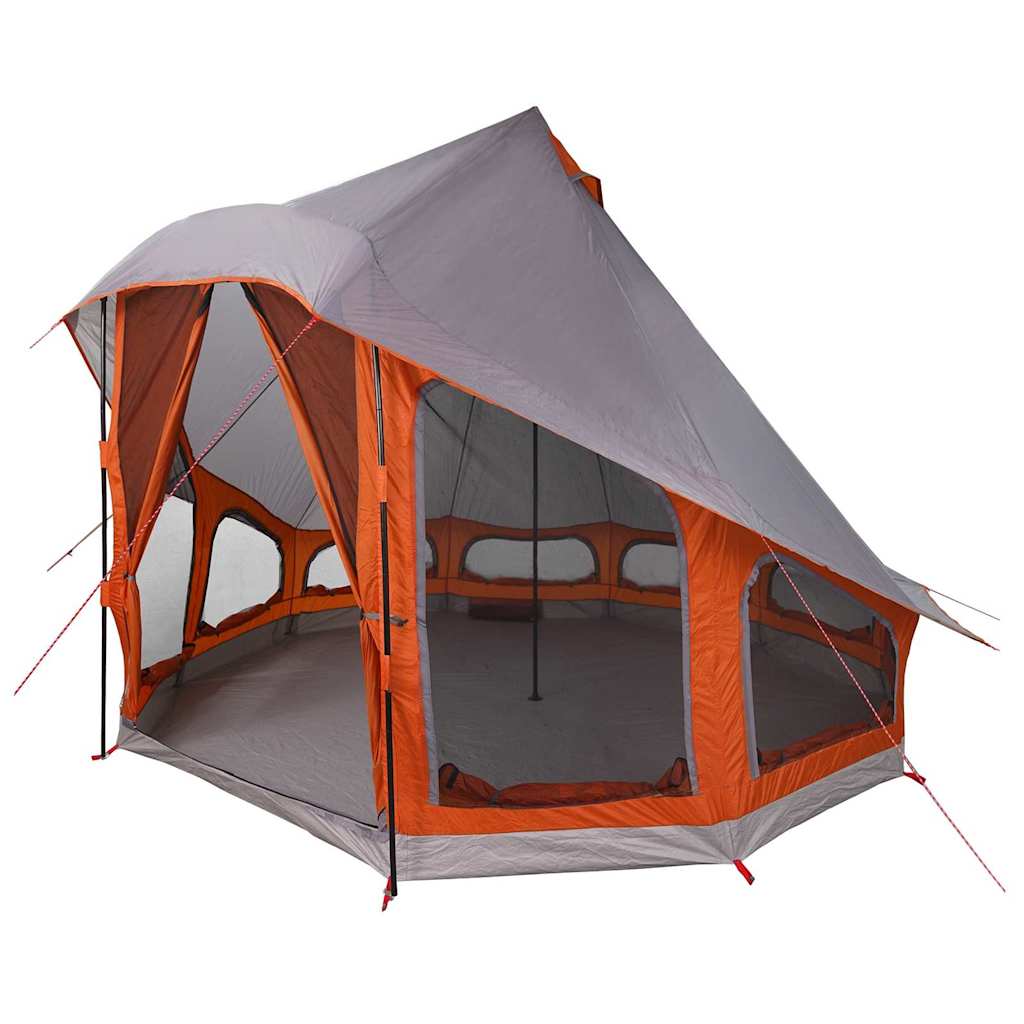 Vidaxx tente tipi familiale tipi gris et orange 404 x 370 x 270 cm
