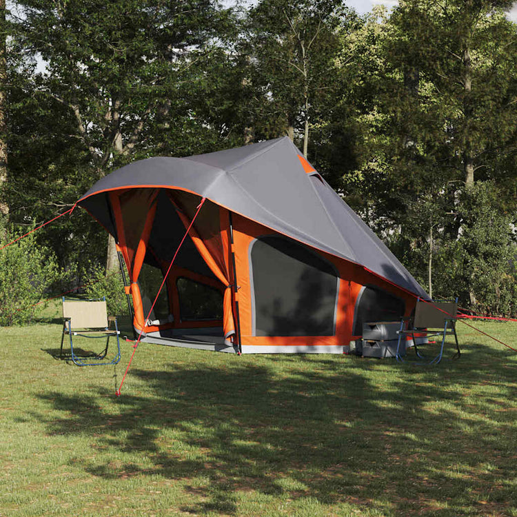 Vidaxx tente tipi familiale tipi gris et orange 508 x 470 x 300 cm