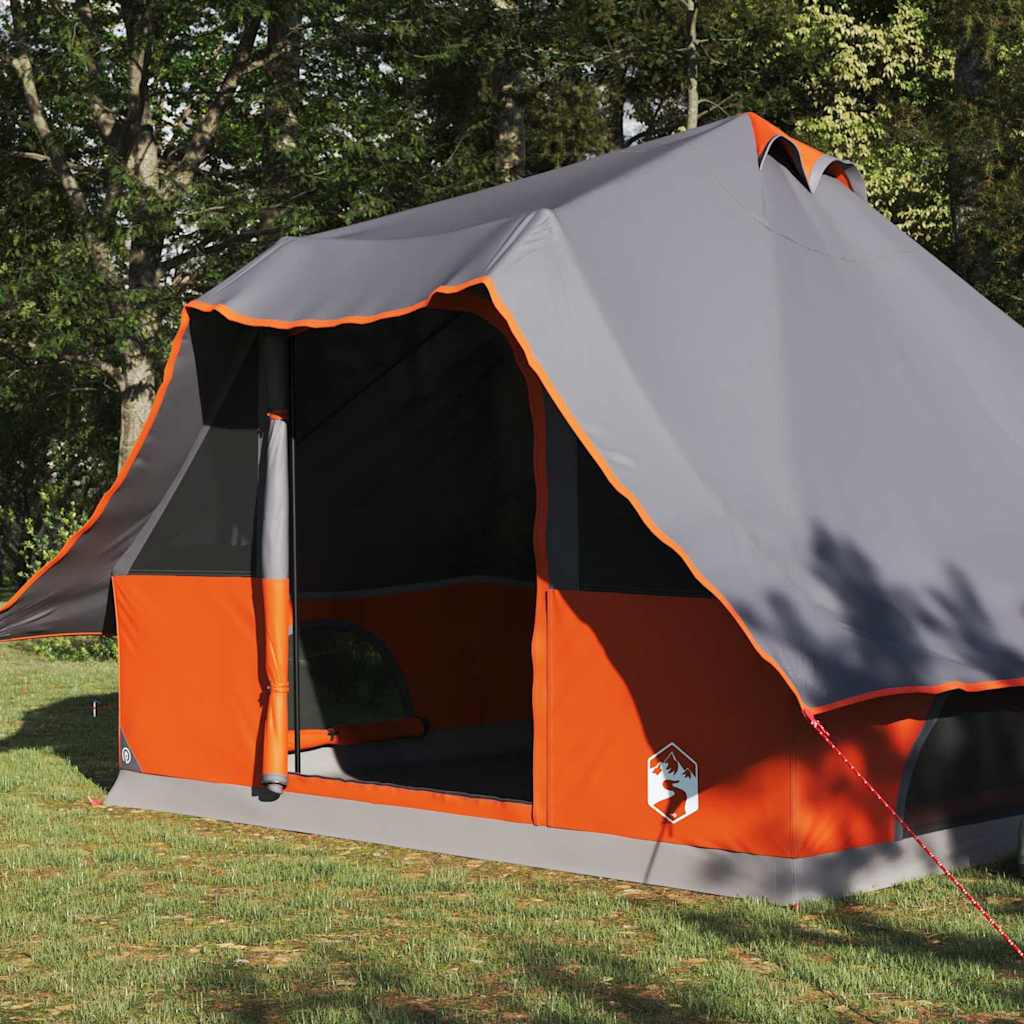 Tente tipi Vidaxx avec toit gris et orange 358 x 296 x 258 cm taffetas