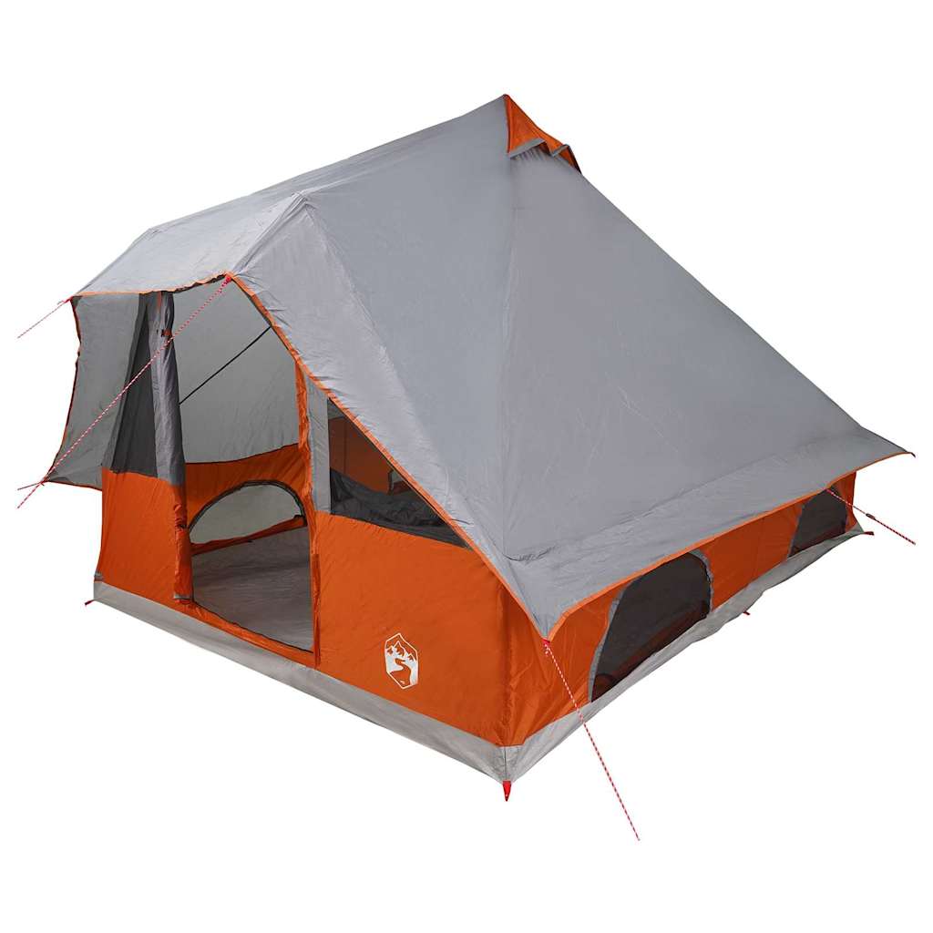 Tente tipi Vidaxx avec toit gris et orange 358 x 296 x 258 cm taffetas