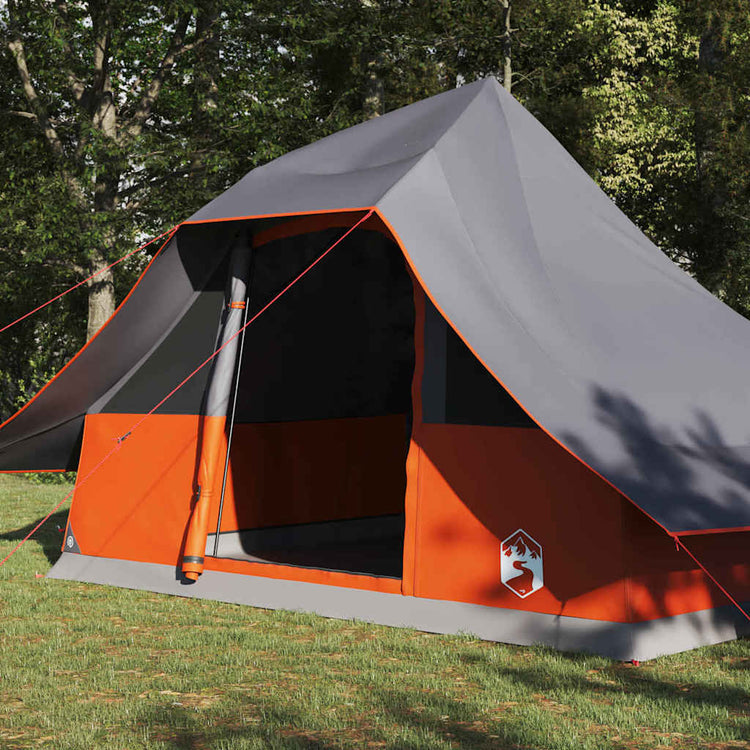 Tente tipi Vidaxx avec toit gris et orange 364 x 281 x 257 cm taffetas