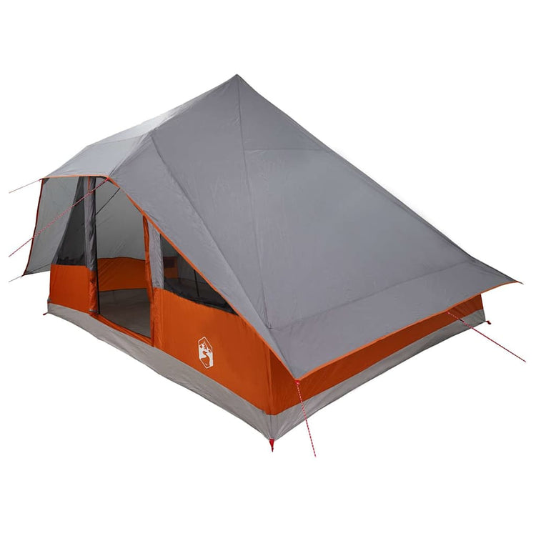 Tente tipi Vidaxx avec toit gris et orange 364 x 281 x 257 cm taffetas