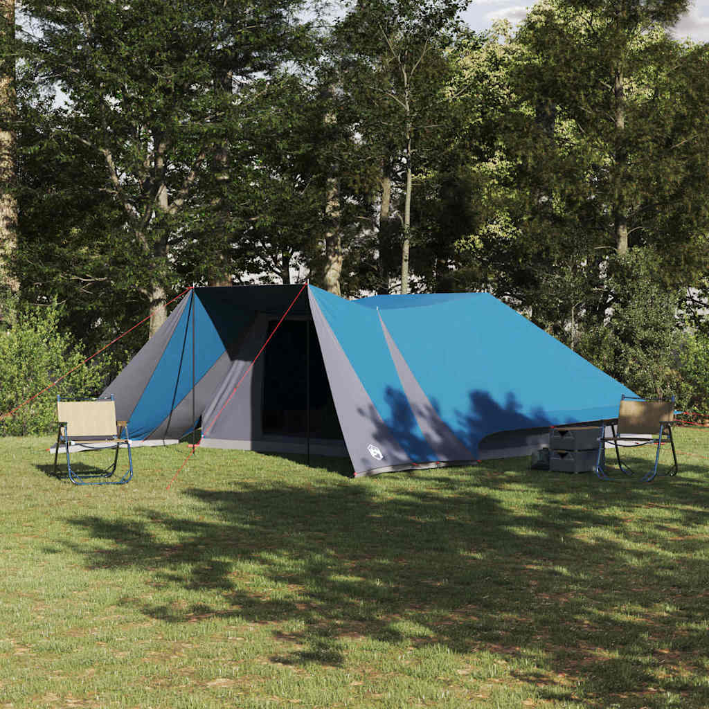 Tente familiale Vidaxx avec toit avec rangements bleu et gris 660 x 456 x 200 cm