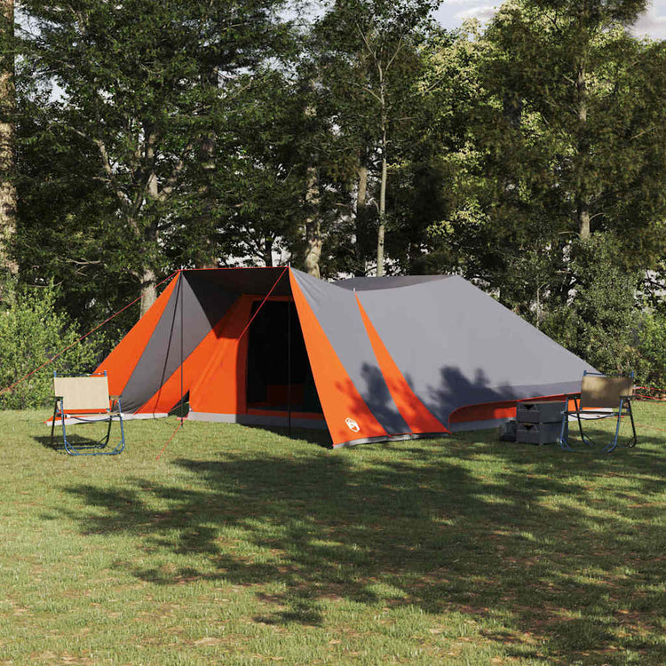 Tente familiale Vidaxx avec toit gris et orange 660 x 456 x 200 cm