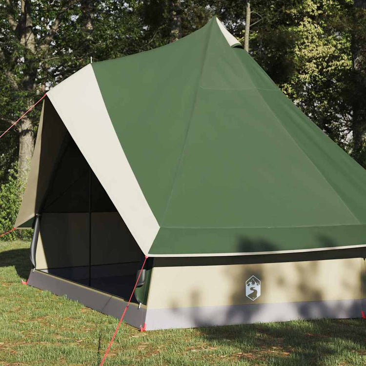 Vidaxx tente tipi familiale tipi vert et beige 400 x 346 x 250 cm