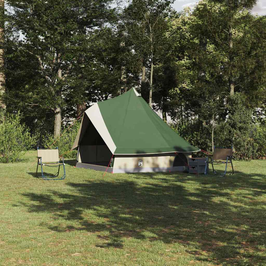 Vidaxx tente tipi familiale tipi vert et beige 400 x 346 x 250 cm