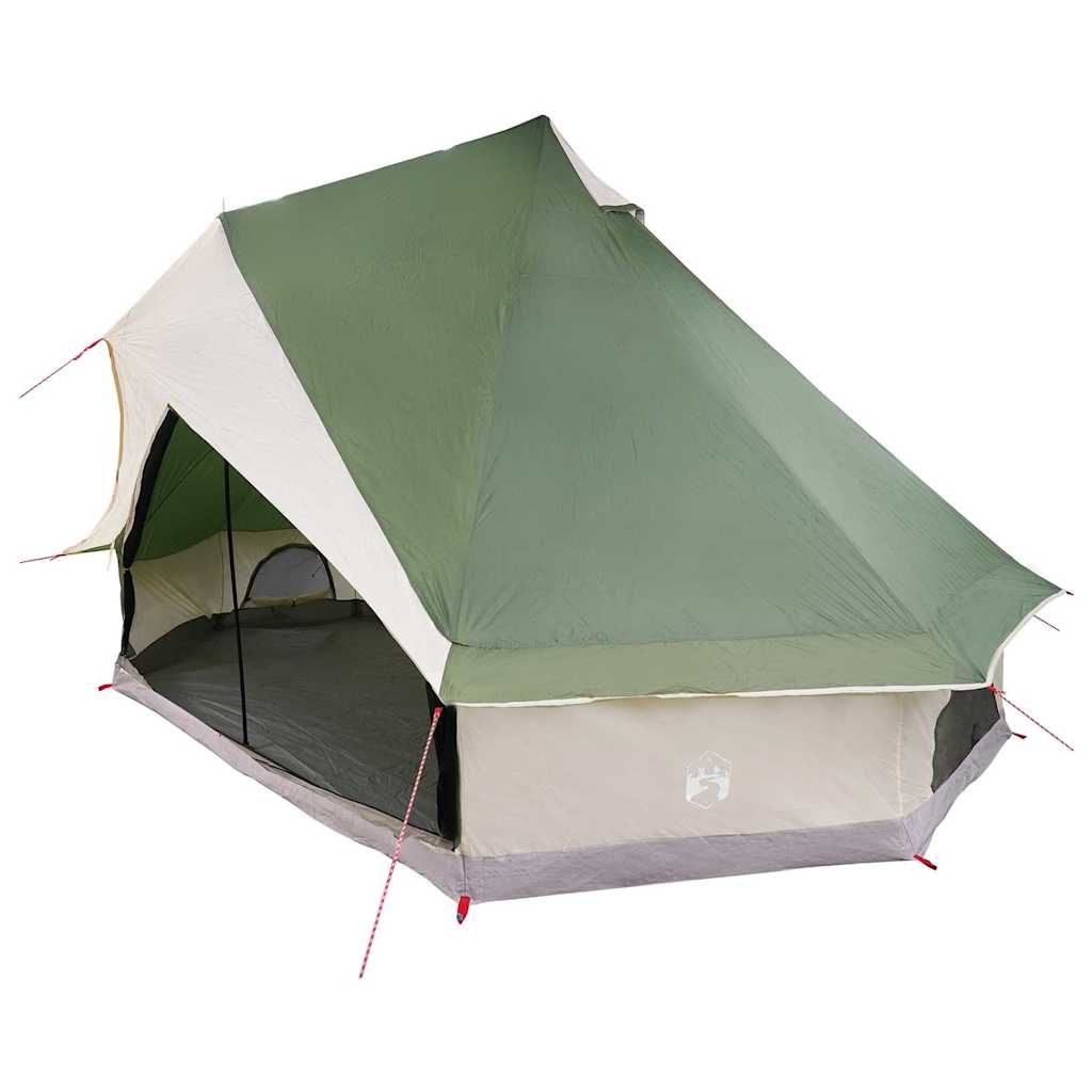 Vidaxx tente tipi familiale tipi vert et beige 400 x 346 x 250 cm