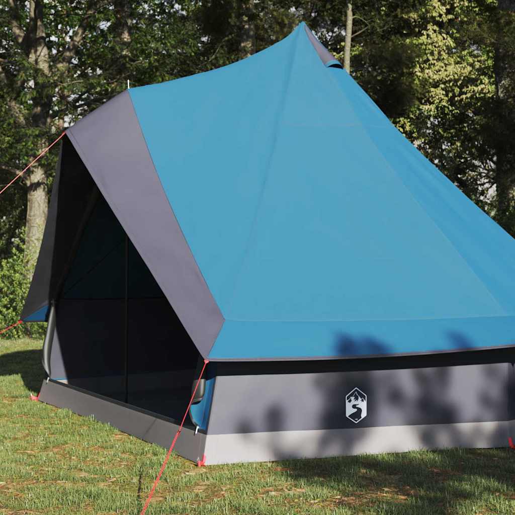 Vidaxx tente tipi familiale tipi bleu et gris 400 x 346 x 250 cm
