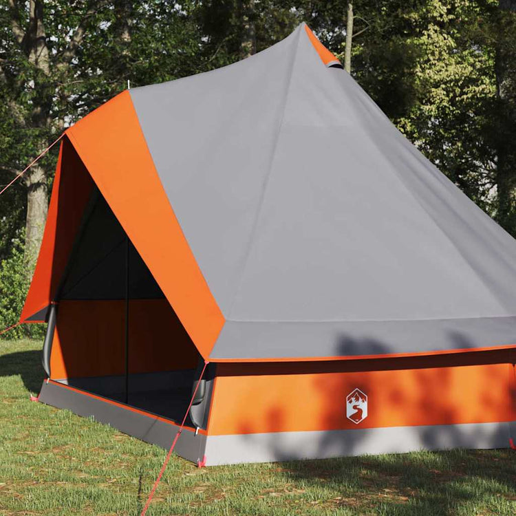 Vidaxx tente tipi familiale tipi gris et orange 400 x 346 x 250 cm