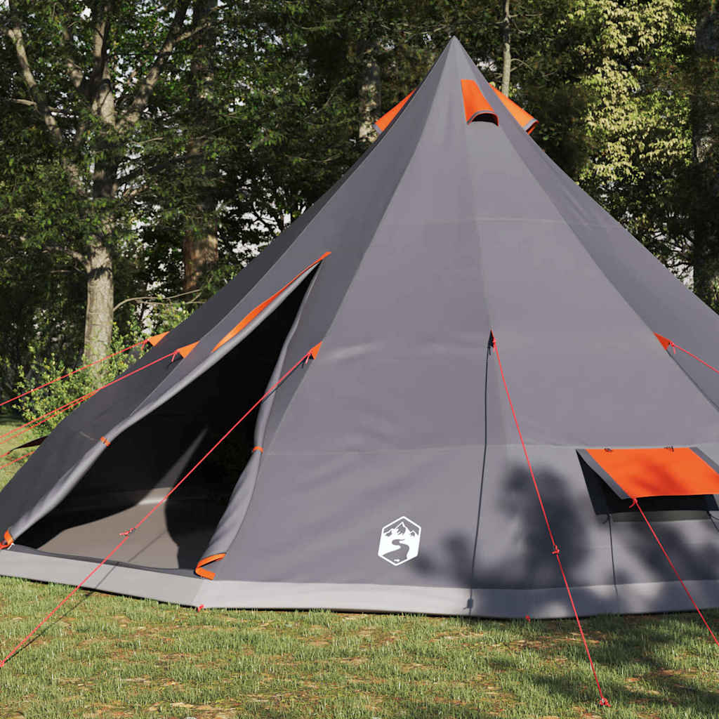 Vidaxx tente tipi familiale tipi gris et orange 560 x 560 x 300 cm