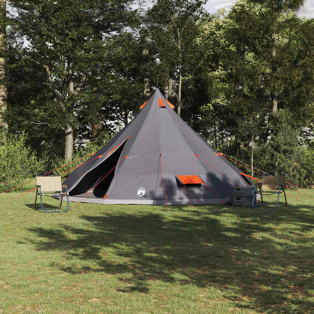 Vidaxx tente tipi familiale tipi gris et orange 560 x 560 x 300 cm