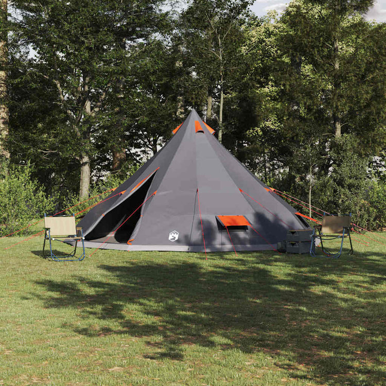 Vidaxx tente tipi familiale tipi gris et orange 560 x 560 x 300 cm