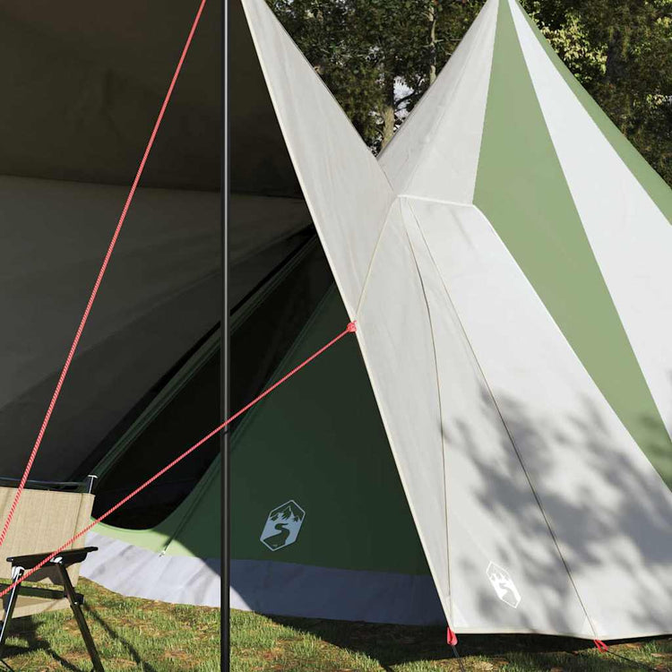 Vidaxx tente tipi familiale tipi vert et beige 510 x 690 x 330 cm