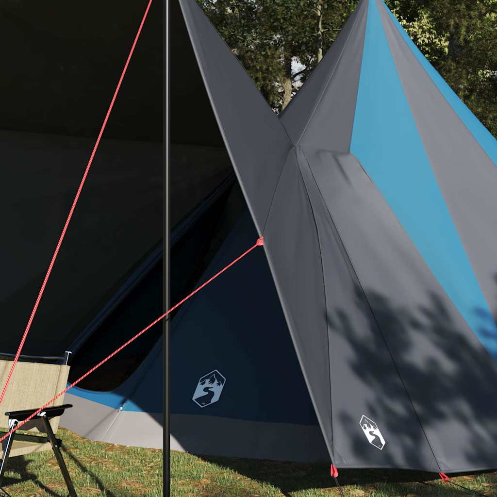 Vidaxx tente tipi familiale tipi bleu et gris 510 x 690 x 330 cm