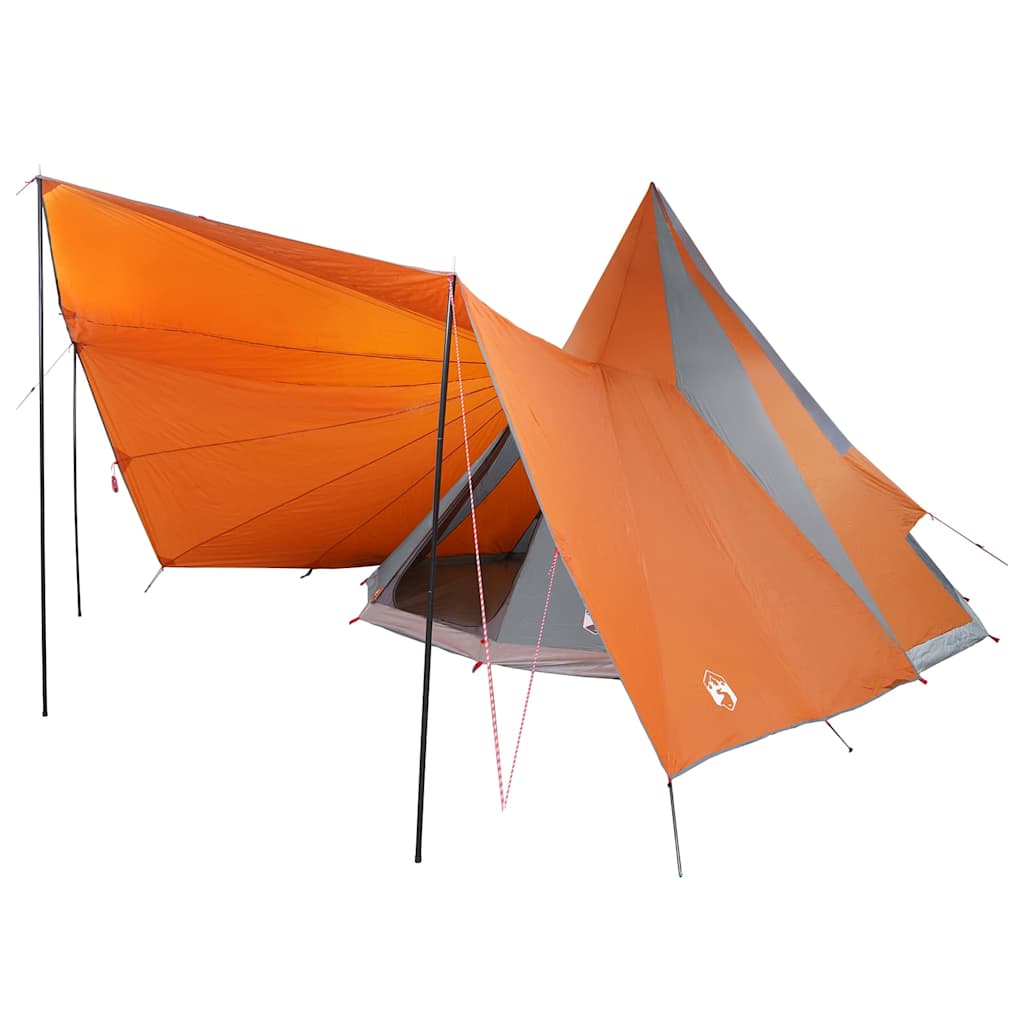 Vidaxx tente tipi familiale tipi gris et orange 510 x 690 x 330 cm