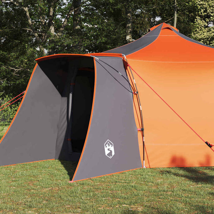 Tente tipi Vidaxx avec toit gris et orange 492 x 492 x 275 cm tissu