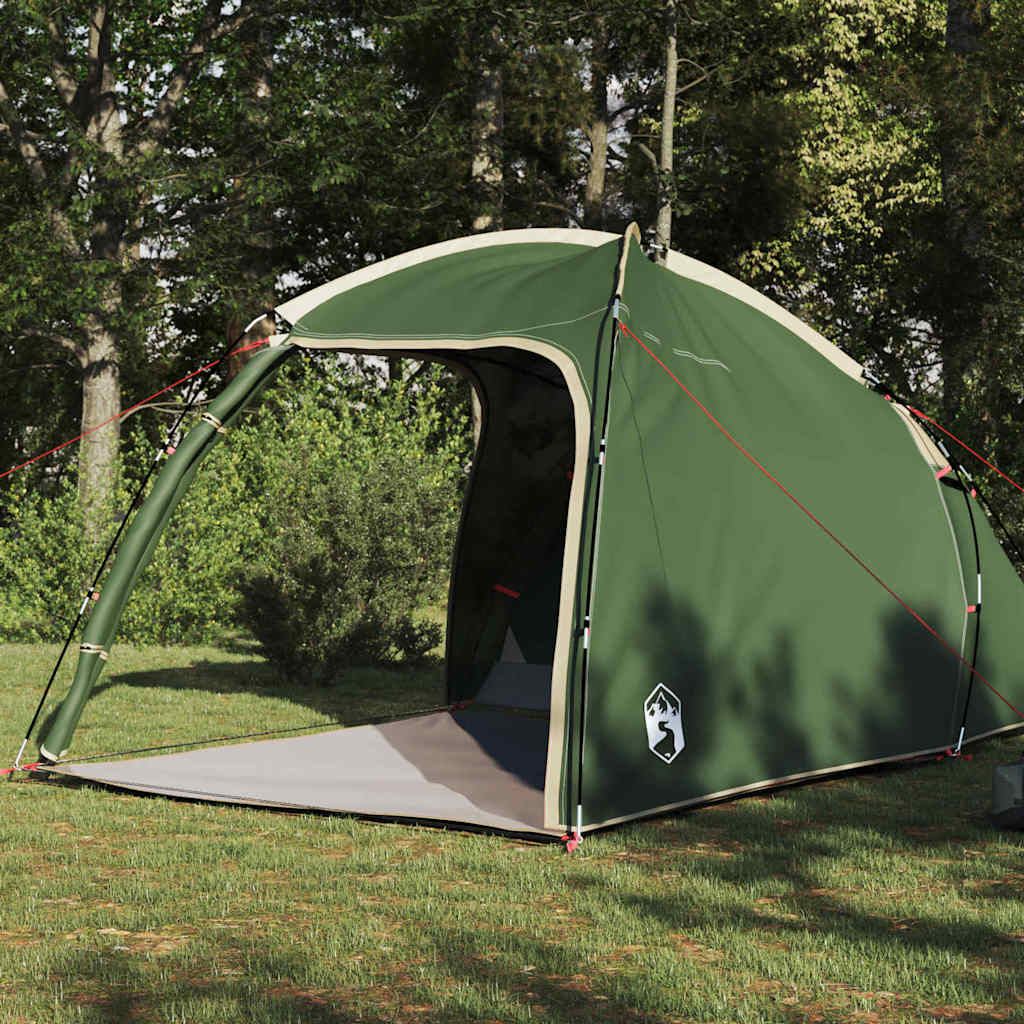 Vidaxx tente maison verte 370 x 230 x 185 cm polyester et fibre de verre