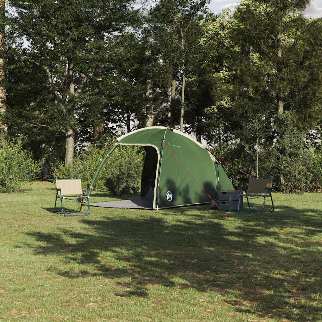 Vidaxx tente maison verte 370 x 230 x 185 cm polyester et fibre de verre
