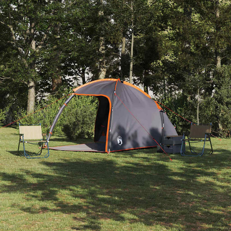 Tente Vidaxx gris et orange 370 x 230 x 185 cm polyester et fibre de verre