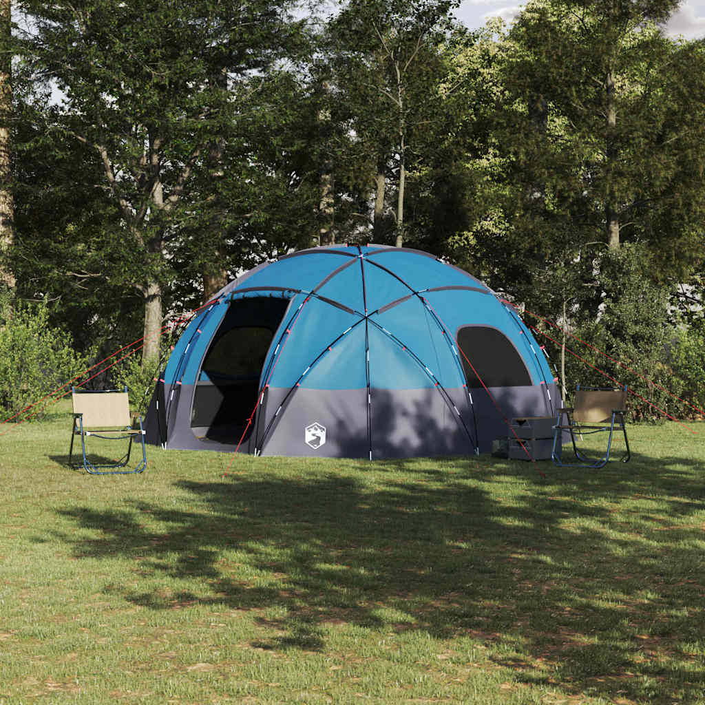 VidaXL tente de camping avec toit bleu 475 x 475 x 235 cm polyester