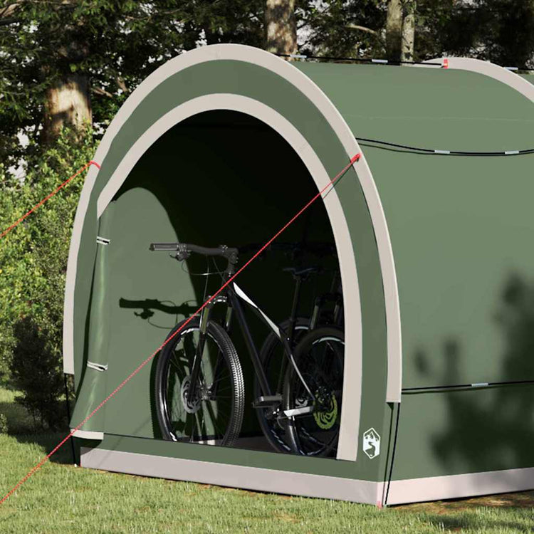 Vidaxx tente vélo avec toit avec rangement vert 256 x 222 x 182 cm
