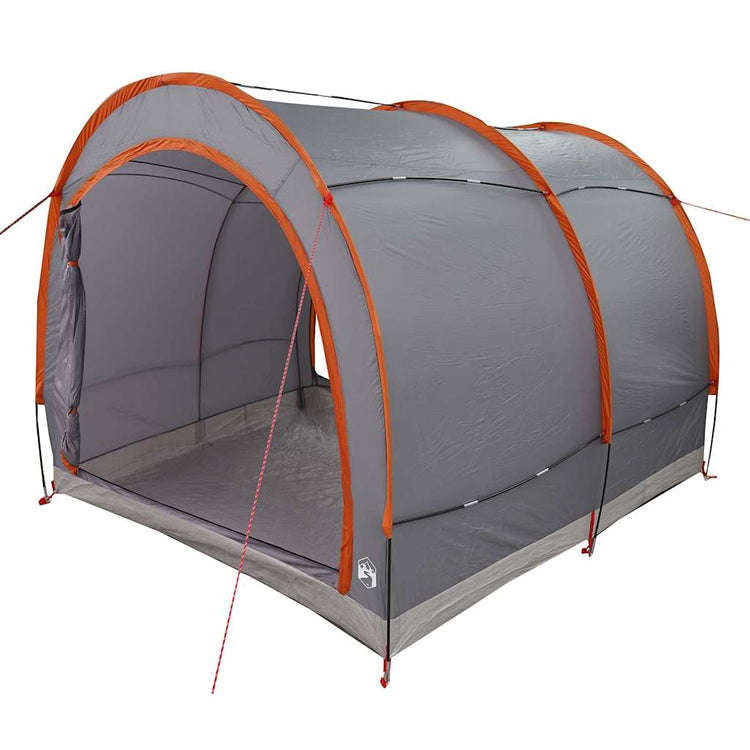 Vidaxxl tente vélo avec toit avec rangement gris et orange 256 x 222 x 182 cm