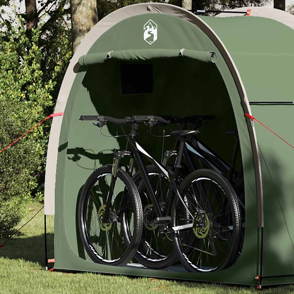 Vidaxx tente vélo avec toit avec rangement vert 210 x 90 x 174 cm