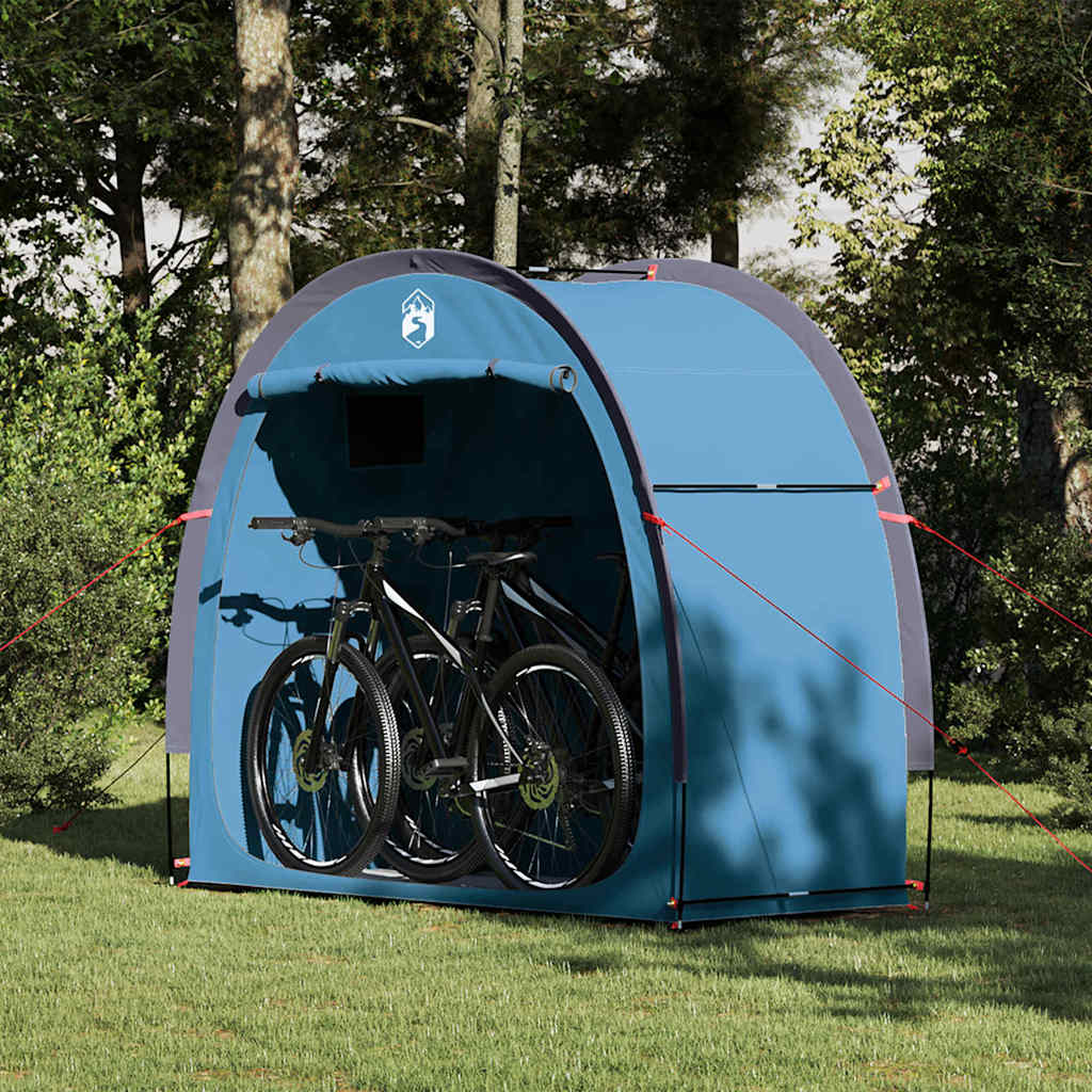 Vidaxxl tente vélo avec toit avec rangement bleu 210 x 90 x 174 cm