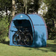Vidaxxl tente vélo avec toit avec rangement bleu 210 x 90 x 174 cm
