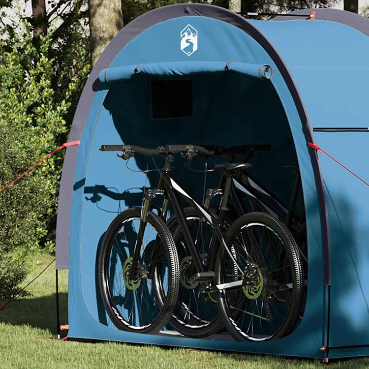 Vidaxxl tente vélo avec toit avec rangement bleu 210 x 90 x 174 cm