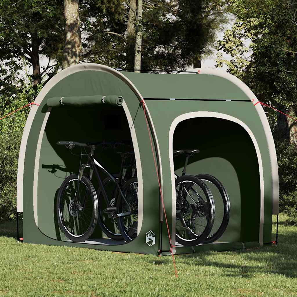Vidaxx tente vélo avec toit avec rangement vert 218 x 156 x 180 cm